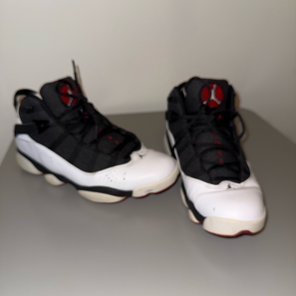 Jordan Black and White Athletic Basketball Shoes